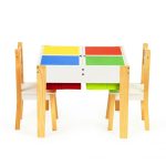 02 ecotoys stol sa spremnikom i ladicama za igracke i dvije stolice