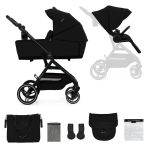 02kinderkraft djecja kolica yoxi 2u1 pure black 1