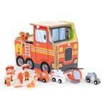 03 ecotoys drveni set za vatrogasnu postaju garaza s dodacimajpg