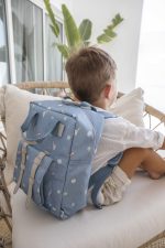 Kids Backpack Spaceship Dusty Blue Lifestyle 2 2