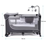 kinderkraft putni krevetic leody siva s dodacima 12