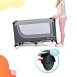 kinderkraft putni krevetic leody siva s dodacima 13