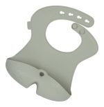 Silicone Travel Bib Sage 3