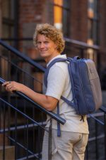 MiniMeis Dusk Blue Core Backpack Lifestyle 2