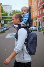 MiniMeis Dusk Blue Core Backpack Lifestyle 4